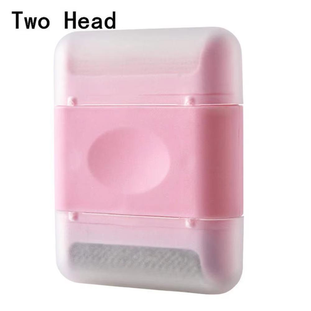 Portable Mini Lint Remover Manual Double Head Epilator Sweater Clothes Shaver for Daily Travel Sofa Carpet Laundry Cleaning Tool