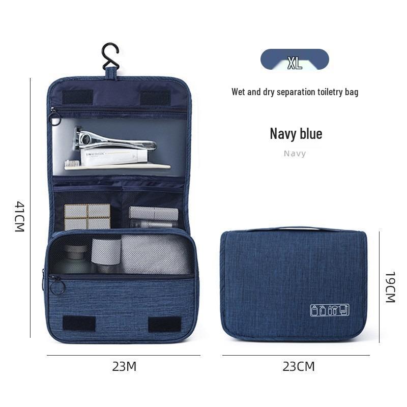 Korean Waterproof Toiletry Bag - Large Capacity, Portable, Hanging, Unisex Travel Cosmetic Organizer.