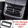 Rear Armrest Box Air AC Conditioning Vent Outlet Trim Decoration Cover Accessories For Changan UNI-K UNIK 2024