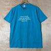 Vintage 80s “I Don’t Always Wake Up Grouchy, Sometimes I Let Him Sleep Late” Spell Out Graphic Blue T Shirt Size Large