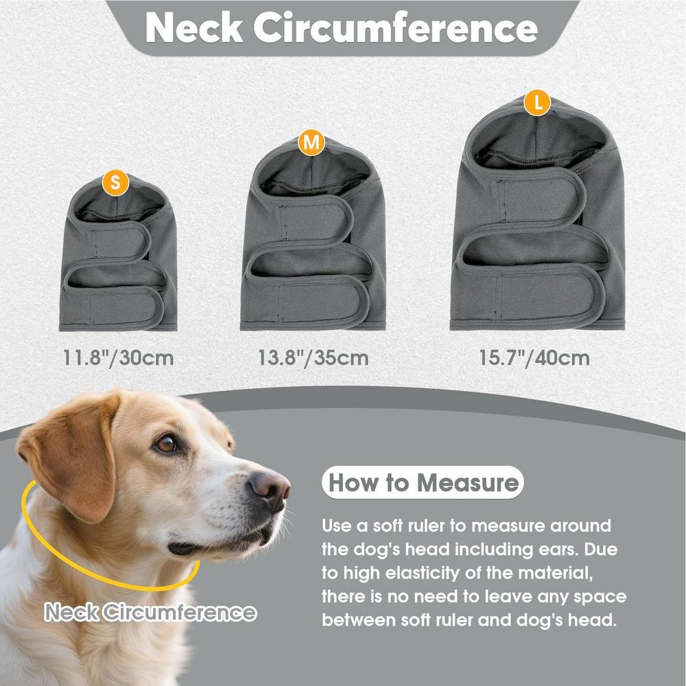 Dog Ear Muffs Windproof Calming Hood Dog Grooming Ear Cover Calming Hat For Puppy Kitten Grooming Drying Thunder Walking S