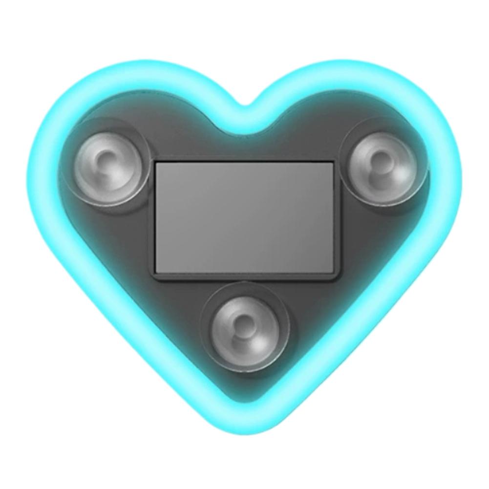 Car Solar Heart Shaped Atmosphere Light USB Charging Wiring Free LED Neon Lamp For Triangle Window Interior Decoration Gift