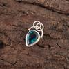 Throat Chakra Pear Apatite Stone 925 Sterling Silver Birthday Gift Boho Pendant PP-56-5