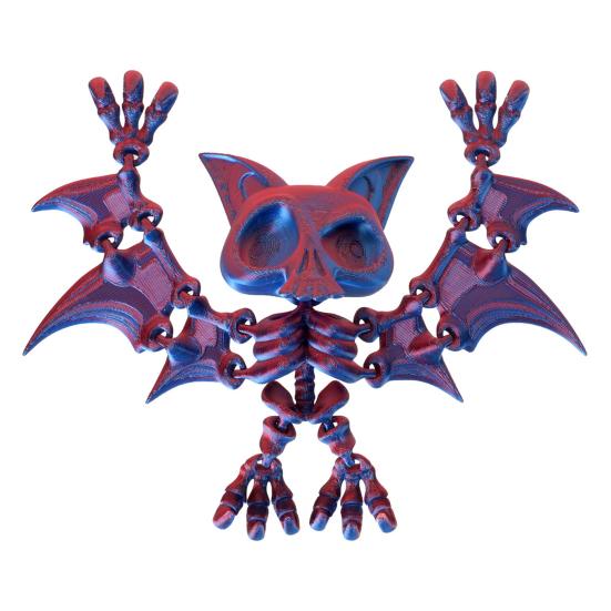 

Напечатанная на 3D подвесная фигурка летучей мыши с подвижными суставами 22cm красный/синий