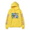 Hunter X Hunter Six Characters Grid Hoodie Color Japanese Sleeve Print Anime Casual Hooded Sweatshirt Pullover