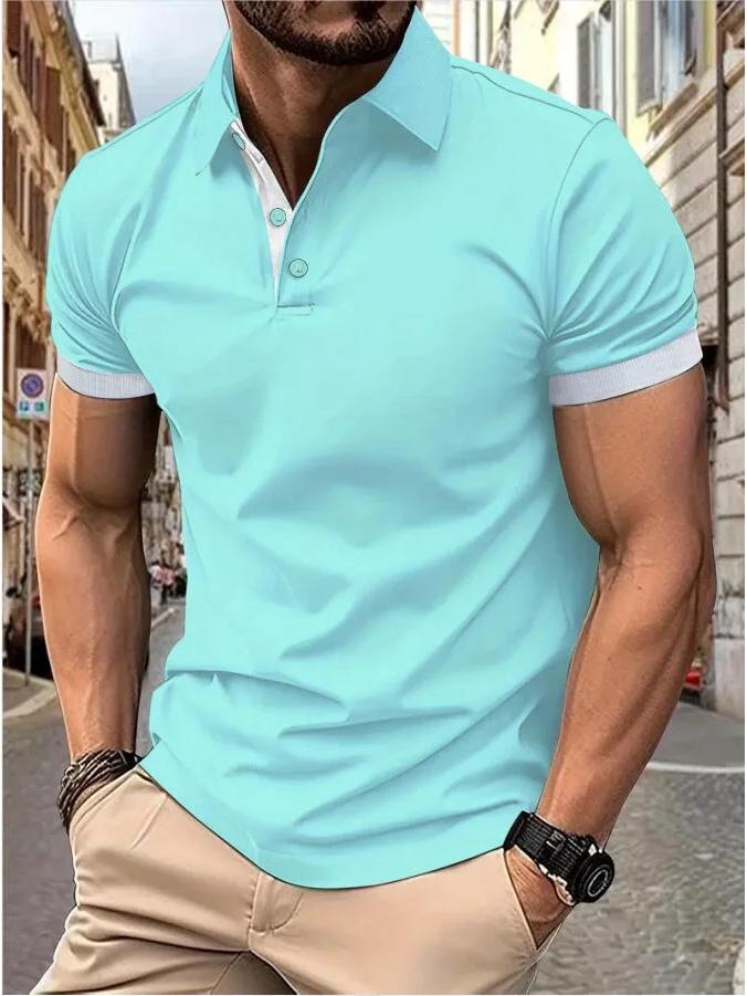 Men’s Trendy Summer Polo T-Shirt - Short Sleeve Fashion