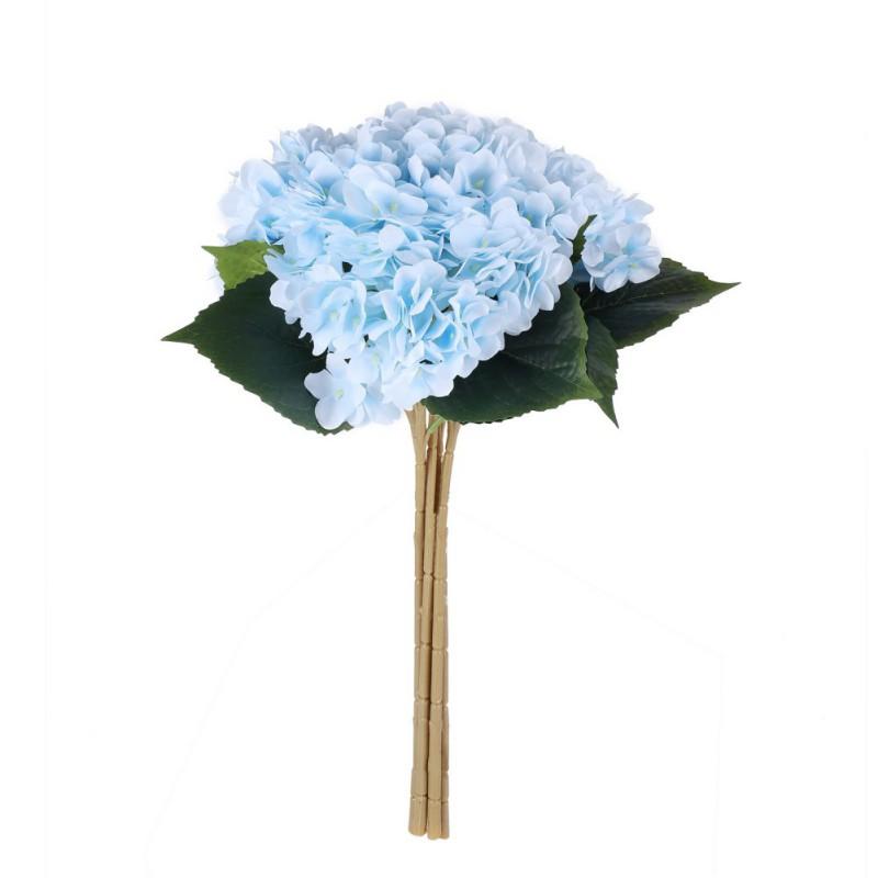 5 шт. искусственных цветов, натуральный, как живой шелк, гортензия, свадебный букет невесты, аксессуары для украшения дома, искусственные растения