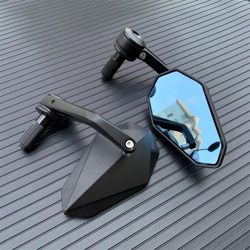 1 Pair Aluminum 7/8" 22mm Motorcycle Rearview Mirrors Universal Scooter Bar End Handlebar Mirror Rear View Mirror Accessories