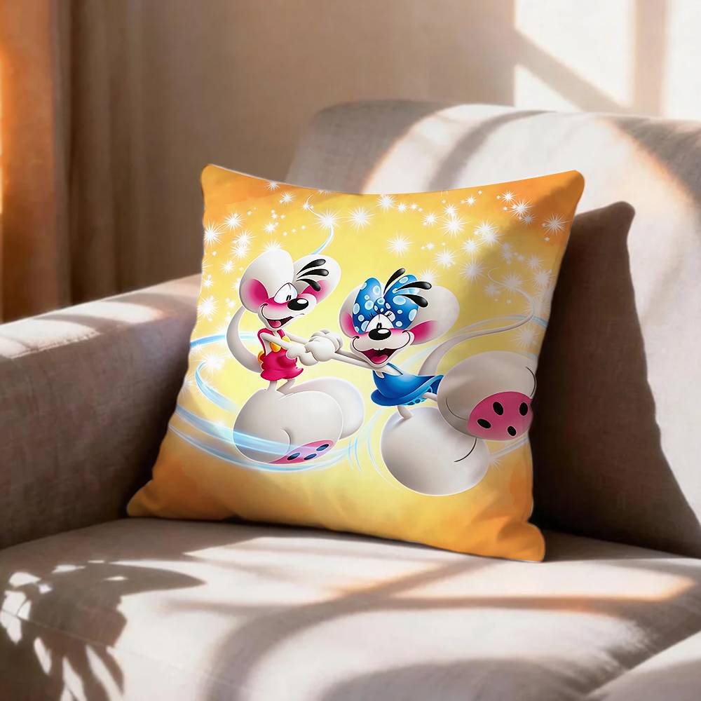 CuteWhimsical DDiddl Mouse Pillow Case Pattern Printed Pillowcase For Living Room Sofa Cushion Cover