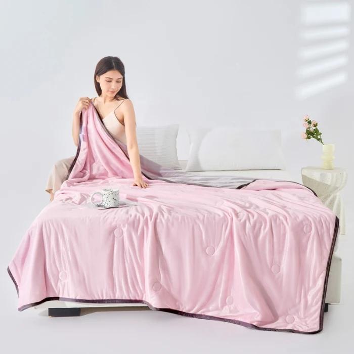 Cool Silk Xia Liang Quilt Class A Maternal and Infant Grade Solid Color Simple Wind Summer Quilt Cold Air Conditioner Quilt