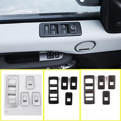 4 stuks/set Auto Raam Glas Hefschakelaar Knop Frame Cover Trim Passend Voor Land Rover Discovery 5 LR5 L462 2017-20 Auto