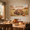 Family Gathering Autumn Celebration Decor 70 x 45 Inch Fall Pumpkin Backdrop, Harvest Gnome Decorative Scene for Party Scarecrow Photography