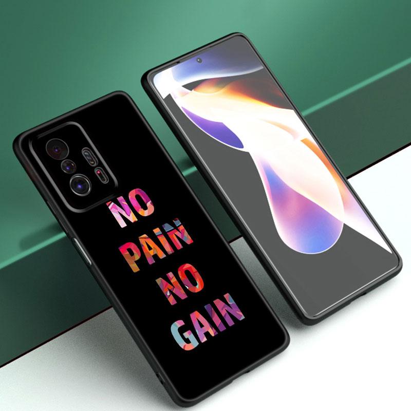 

Чехол для телефона No Pain No Gain Gym Fitness для Xiaomi Mi A2 8 9 SE Note 10 10T 11 12 Lite 9T 11T 12S 12T Pro A3 6X 12X черный Xiaomi Mi A2(6X)