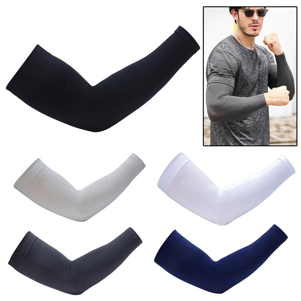 Anti-scottature manica elastica uomo donna Cool Muff taglie forti sport all'aria aperta protezione solare ciclismo manica blocco UV manica senza dita