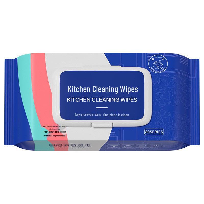 Thick Kitchen Degreasing & Stain-Removal Wipes for Range Hoods
