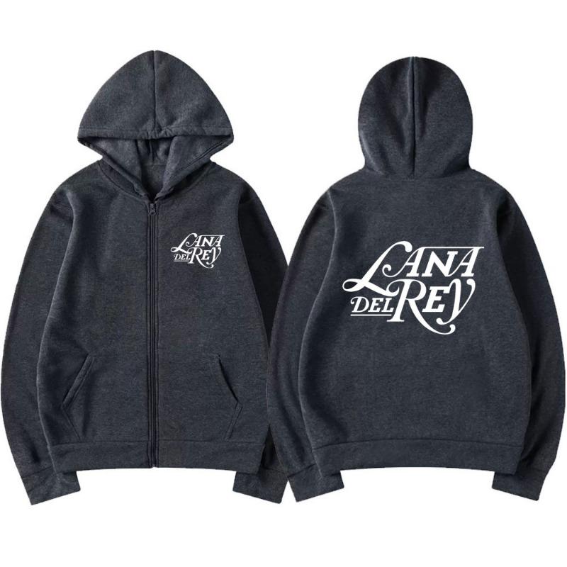 Lana Del Rey Graphic Logo Zipper Hoodie Men Women Vintage Oversized Zip Up Sweatshirt Fashion Fleece Hoodies Jackets Streetwear