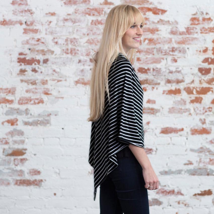 Modesty Stripe Nursing Shawl & Baby Car Cover - Anti-Exposure Scarf