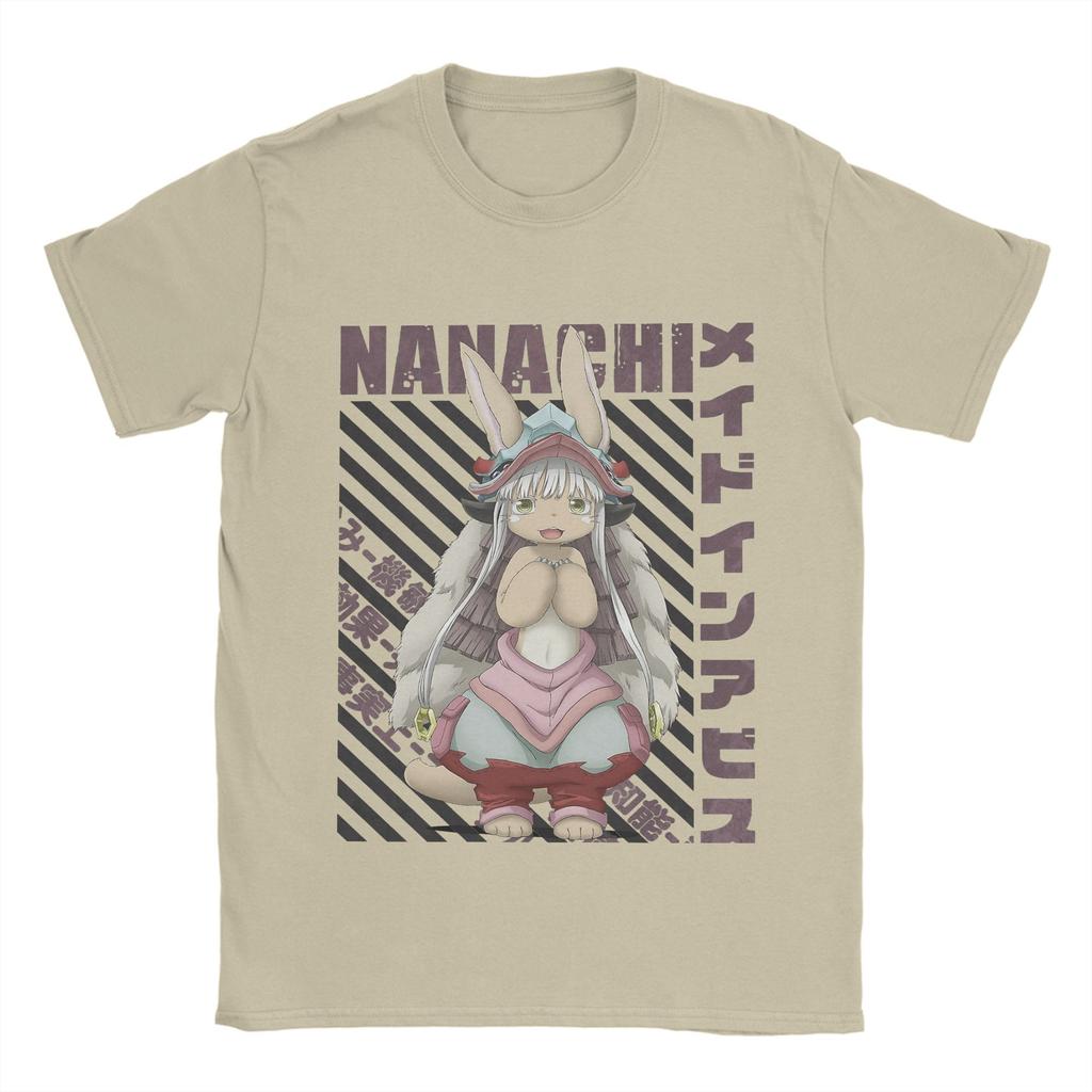 Men Made in Abyss T Shirt Nanachi Cotton Tops Funny Short Sleeve O Neck Tee Shirt Adult T-Shirts