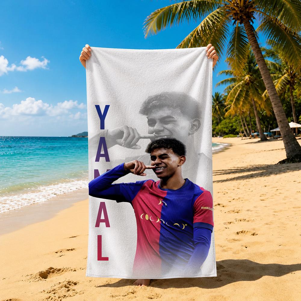 Athlete L-Lamine Y-Yamals Towel Towel Soft Pool Gift For Travel Gym Shower Cool Camping Quick Dry Sports Large Beach Towel