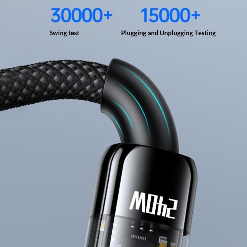 240W Usb Cable Fast Charging For Smartphone 1 Meter /2 Meters Type-C Data Cable