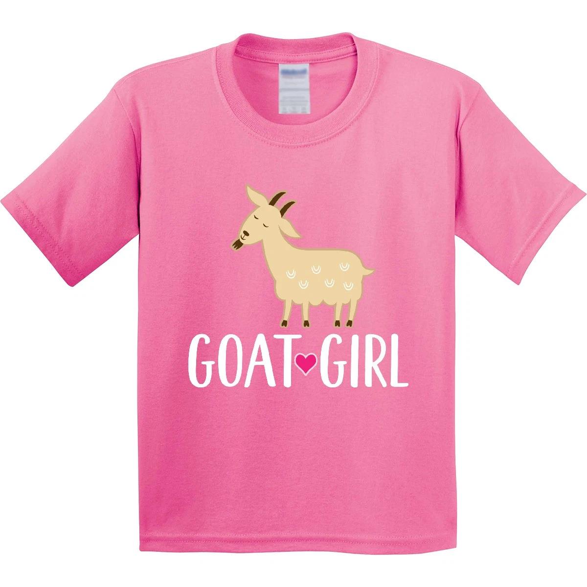 Inktastic Goat Girl Farm Animal Youth T-Shirt Girls Childs Animals Clothing Tee 100