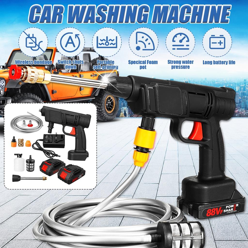 200W Cordless High Pressure Washer Car Washing Machine Water Spayer Gun Vehicle Cleaning Tool
