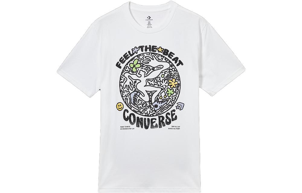 Converse T Shirts Unisex White Crew Neck Moderate Straight Fit 10023456102 XXXL
