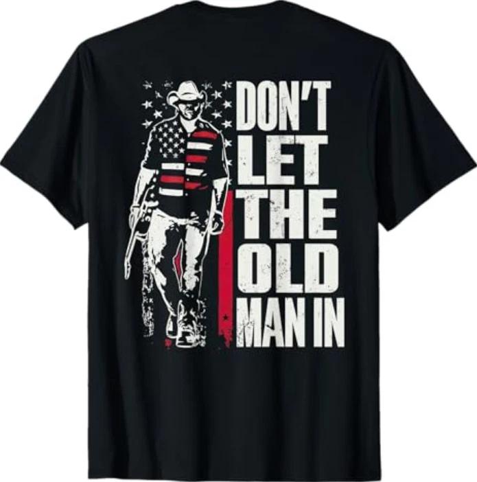 Dont Let The Old Unisex In Vintage American Flag (On Back) Tshirt S