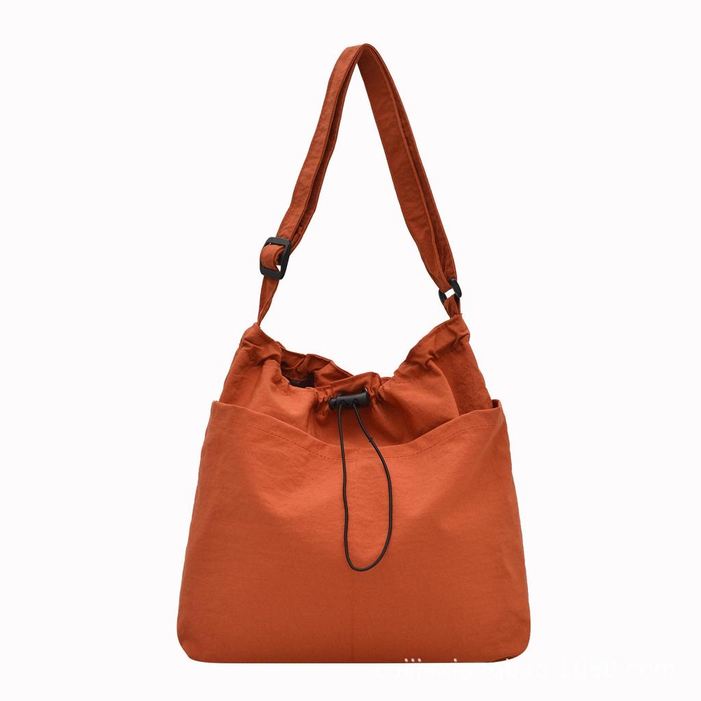 2025 Waterproof Nylon Drawstring Shoulder Bag - Large Capacity & Versatile Crossbody