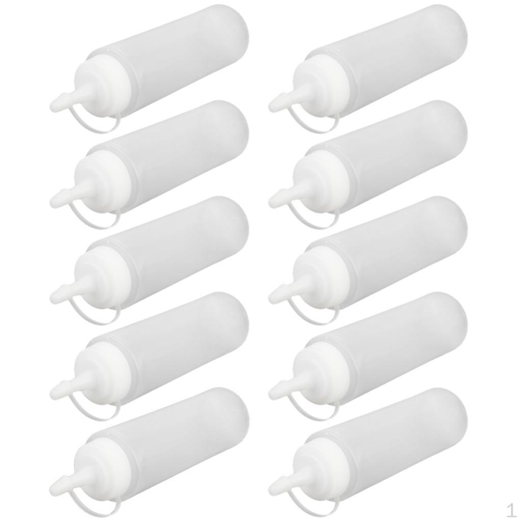 

10шт пластиковая бутылка для соуса для кетчупа, майонеза, горчицы, 230 мл