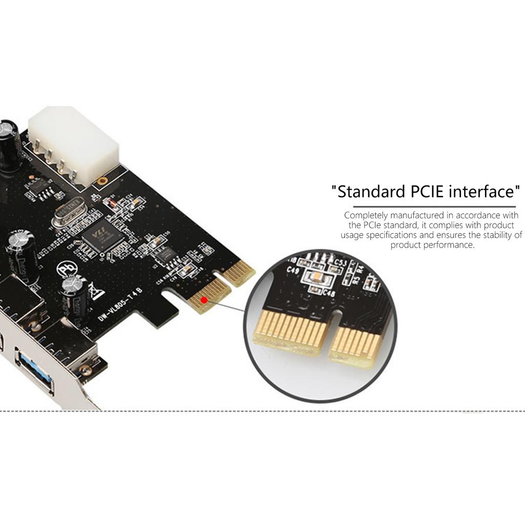 2/4 Port PCIE to USB3.0 Expansion Card USB3.0 2/4 Port PCIE Card Desktop USB3.0 Adapter Controller Adapter for PC