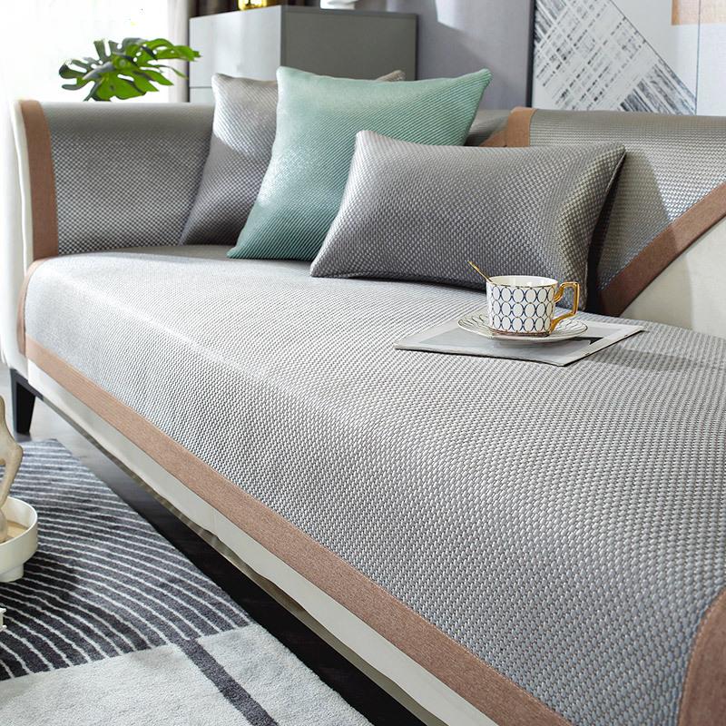 Summer Ice Silk Rattan Mat Sofa Cushion Non-Slip Summer Mat Cushion Washing Four Seasons Universal Cool Pad Sofa Cover Ice Pad
