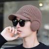 Hat Men's Winter Warm Fashion Versatile Plush Wool Hat Men's Winter Cycling Ear Protection Thickened Knitted Hat Duck Tongue