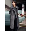 XWI Women's 100% Wool Double-Breasted Trench Coat