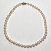 Used Comes with a certificate of authenticity [Semi-Hanadama class] Akoya pearl pearl necklace Pearl SILVER stamp 7-7.5mm Pearl jewelry Glossy
