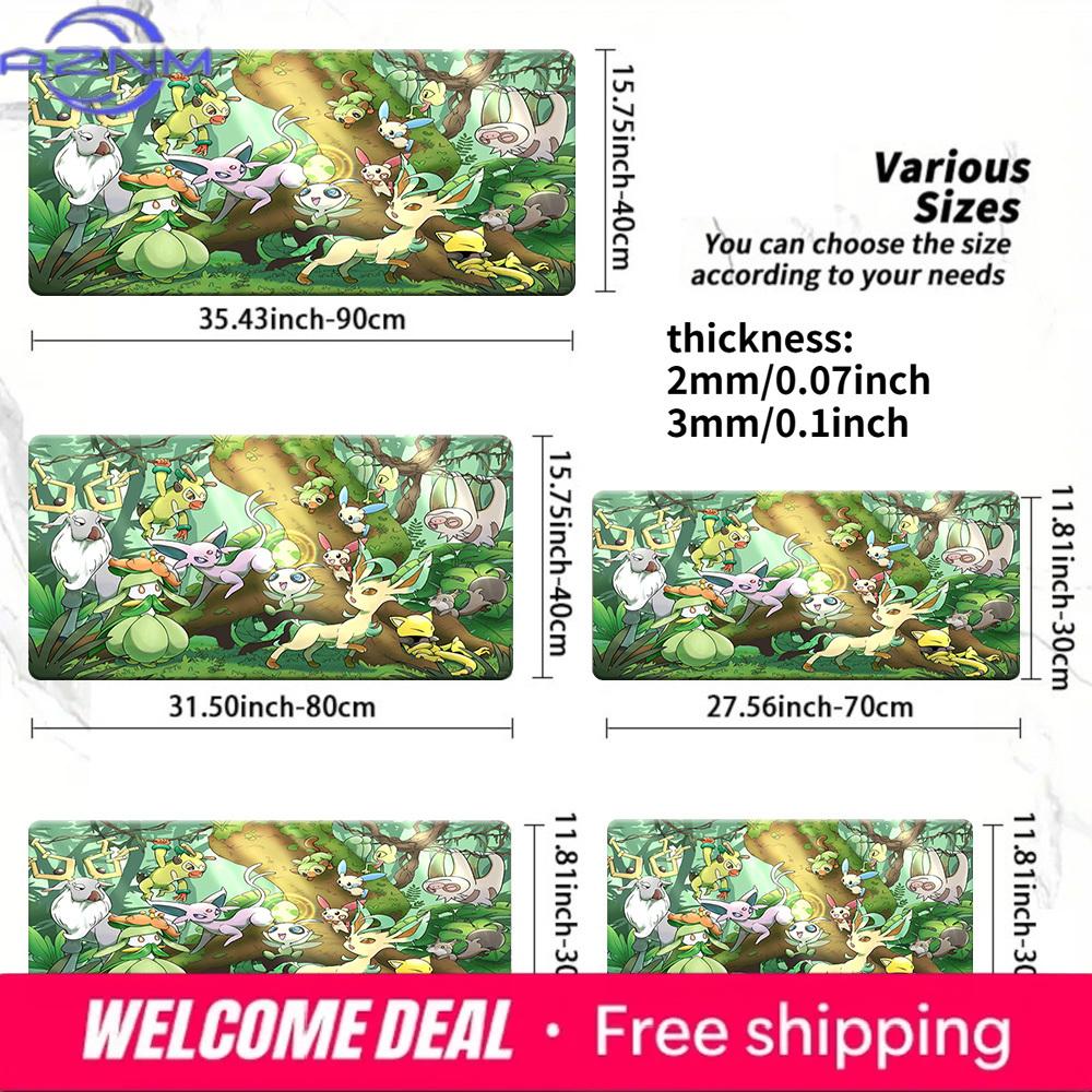 Grass Type Pokemon Forest TCG Gaming Desk Mat 30x80x0.2cm