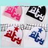 Knit Hat With Alphabet Pattern For Streetwear And Warmth In Autumn