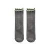 [2EA 1SET]RETRO FRILL RIB SOCKS_CHARCOAL