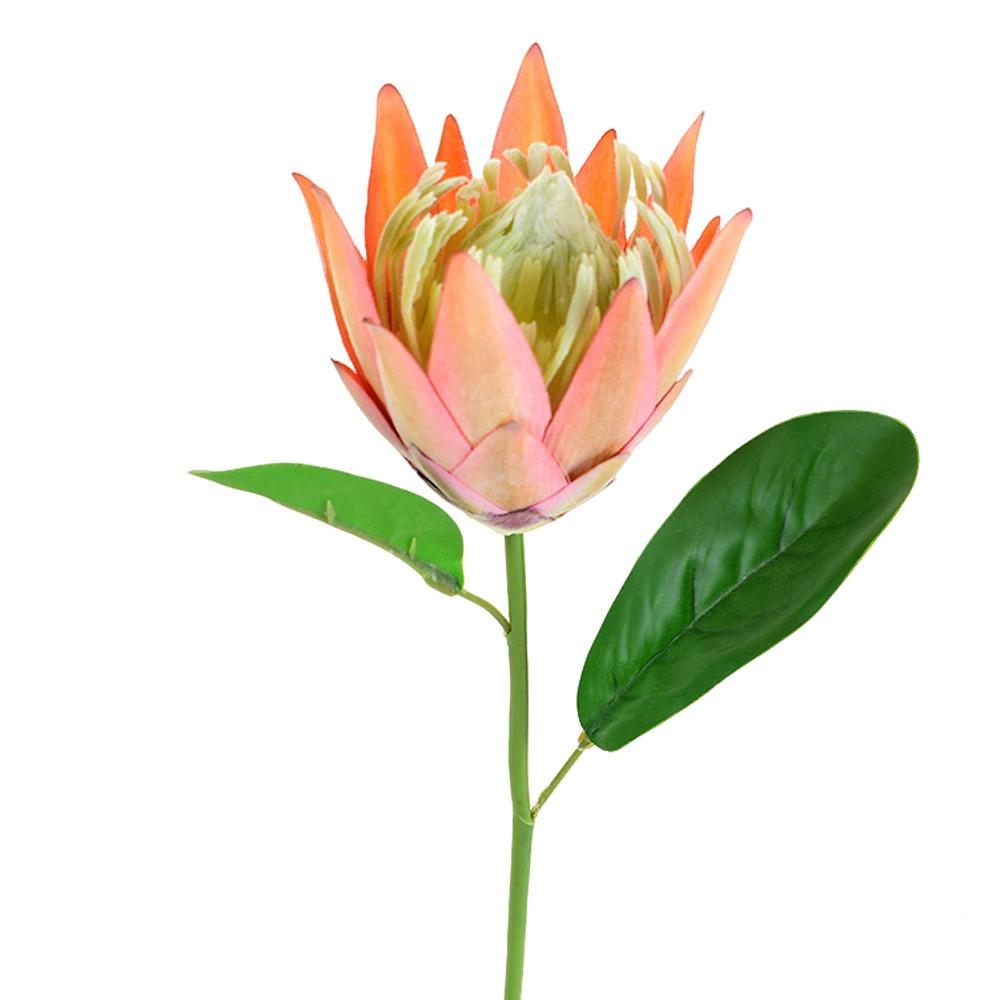 1PC,Europe Style Beautiful Artificial Flowers Fake King Protea Home Table Top Display Flowers Decorative Silk Flower