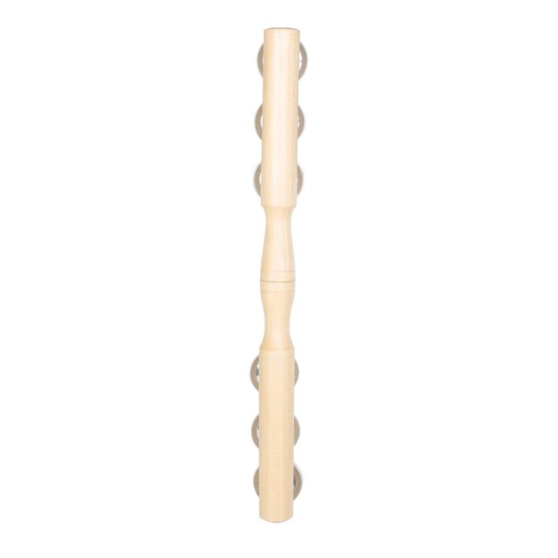 Straight Tambourine Hand Bells Shaker Rattle Single Row Handheld Tambourine