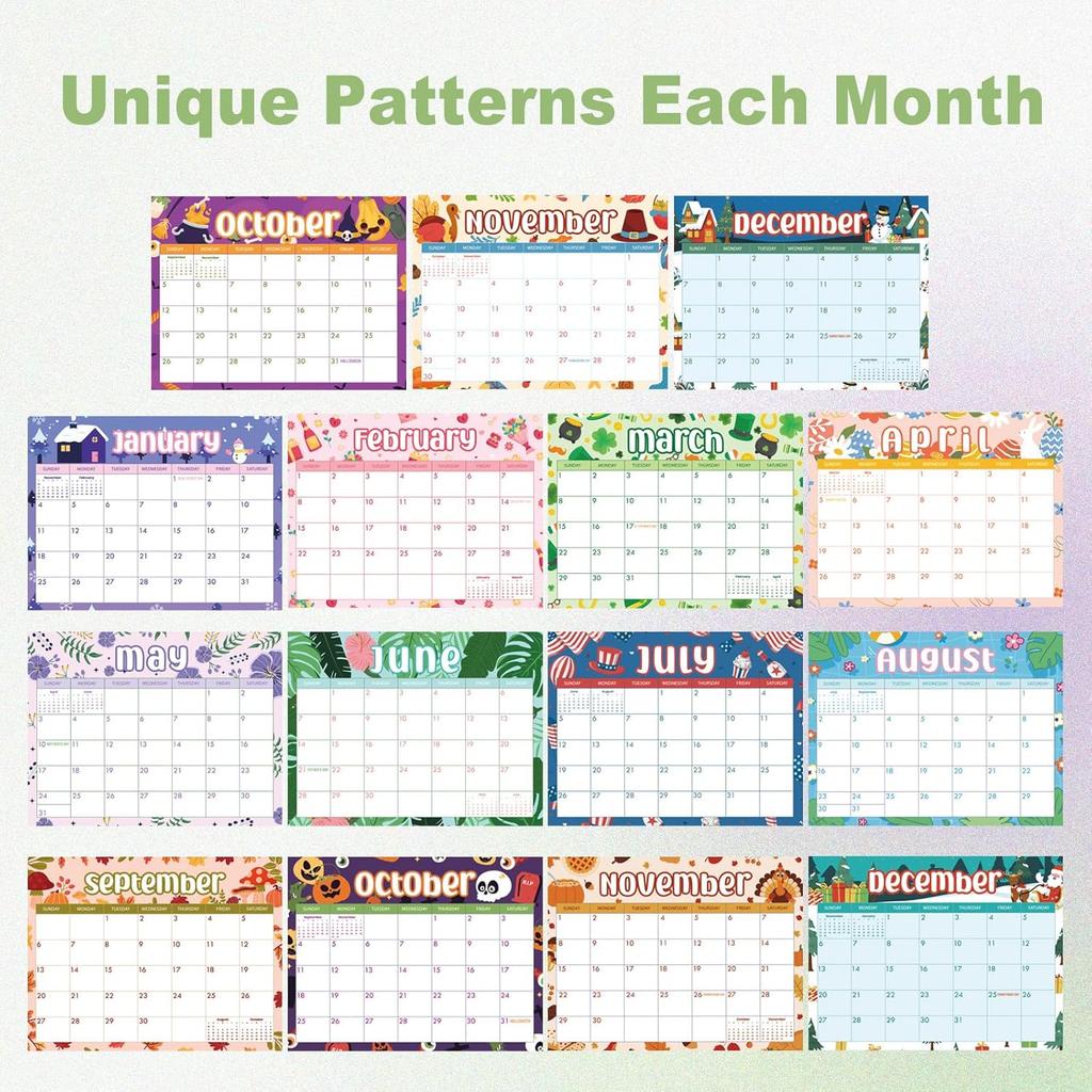 Holiday Desk Calendar 2025-2026,october 2025 to december 2026 Festival Planner for Home Office Desk Organizer