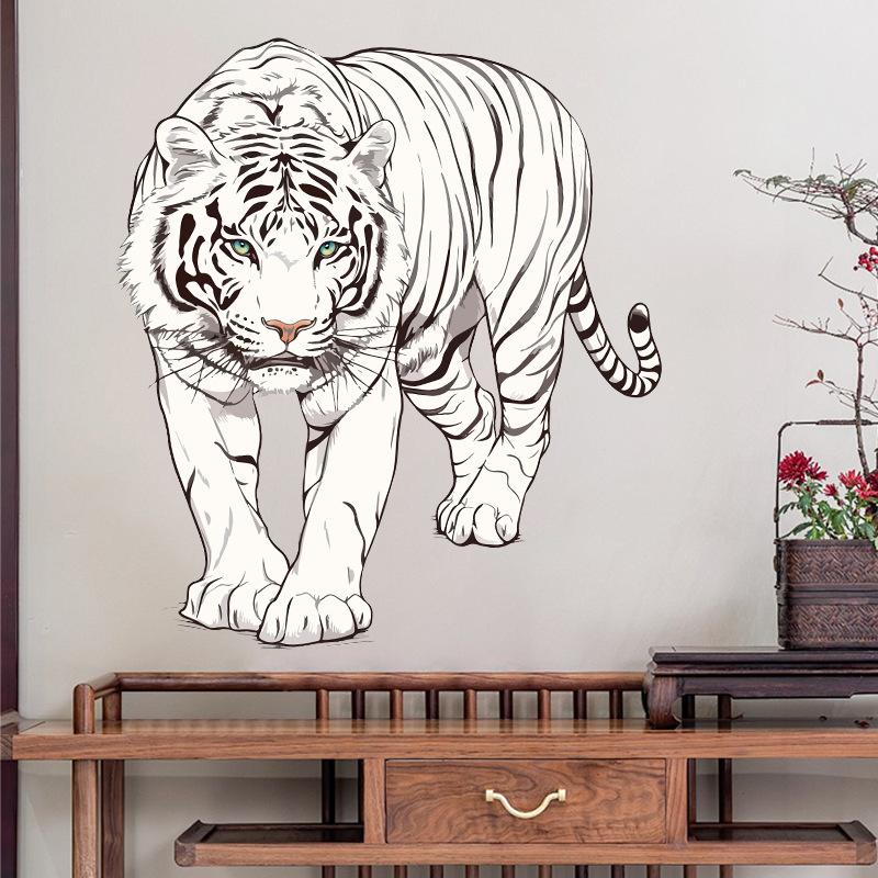 Tiger Motivational Sticker Vinyl Decal for Office Wall Decor Inspirational Quote Poster Study Room Home Art