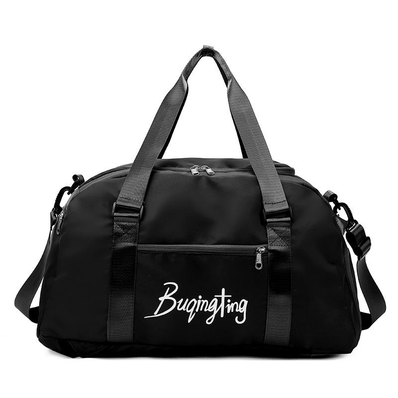 Shoulder outdoor sports portable fitness bag large capacity wet and dry separation travel bag