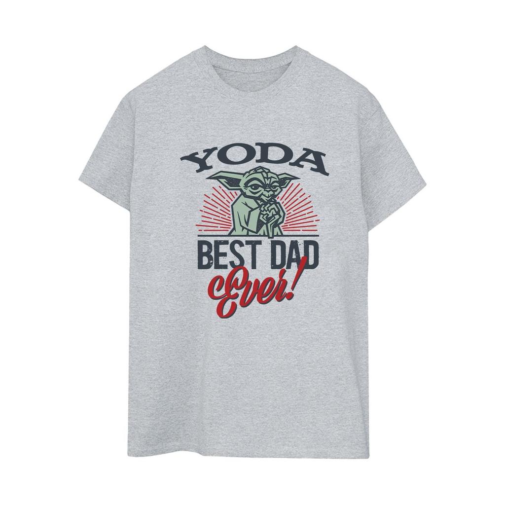 STAR WARS T-shirt da uomo/donna Mandalorian Yoda Papà in Cotone Boyfriend