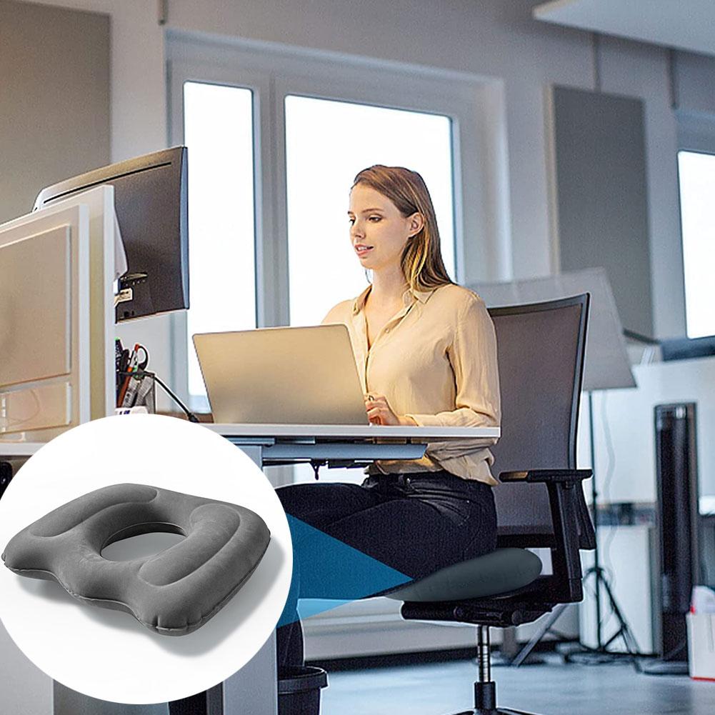 Flocked Buttock Pad Prostate Coccyx Hemorrhoid Sciatica Seat Donut Seat Cushion Inflatable Massage Pillow Chair Seat Cushion