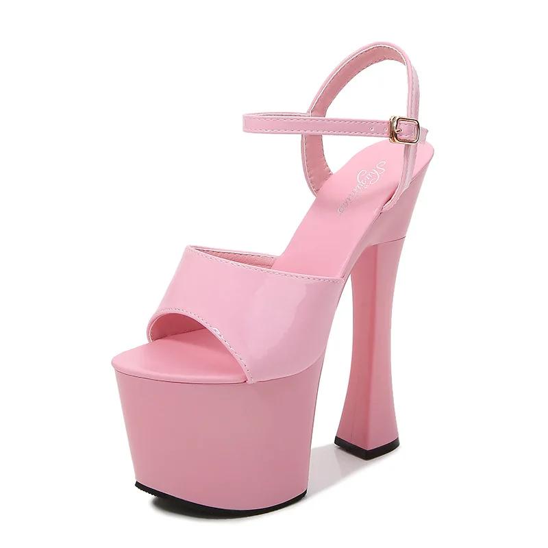 Fashion 2025 new nightclub super high heels sandals female work shoes catwalk pole dancing shoes waterproof platform