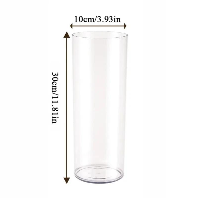 Shatterproof Plastic Vases Tall Large Transparent Flower Vase Hydroponic Decoration Flowerpot  Acrylic Cylinder Vases