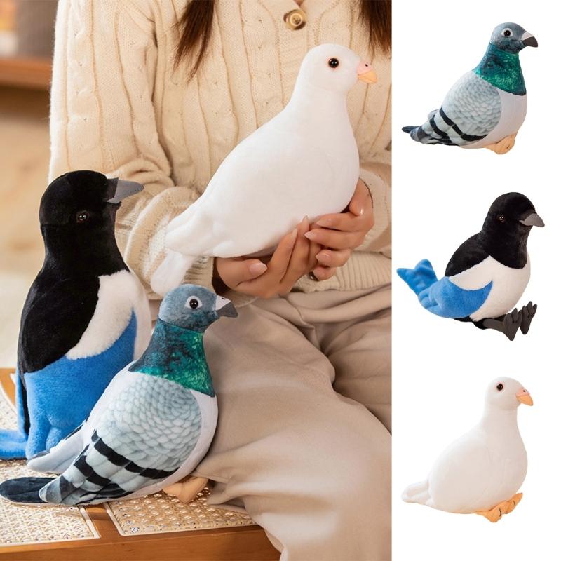 Multipurpose Pigeons Shape Stuff Toy Comforting Sturdy Plush Portable Accessory for Kids and Adults Relaxation