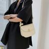 Trendy Crossbody Messenger Bags For Women Fashion Small Underarm Shoulder Bag Purse All-match Female Solid Color Hasp Flap Bag