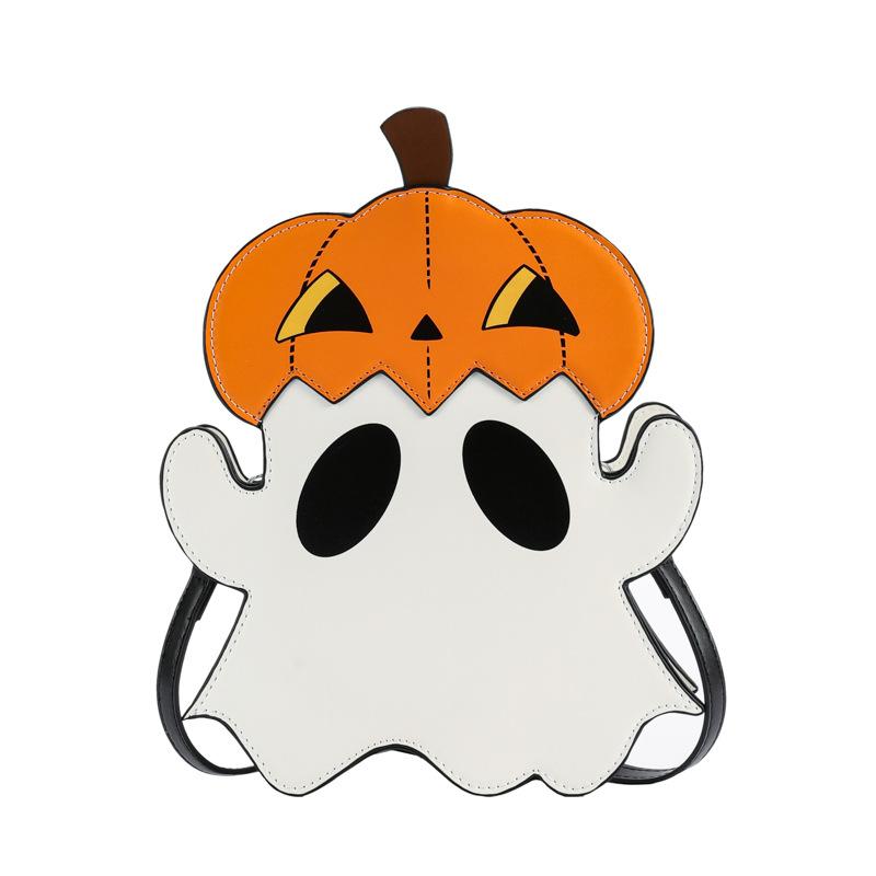 Halloween small bag Xiaohongshu same 2025 new European and American fashion personality funny pumpkin shoulder small round bag